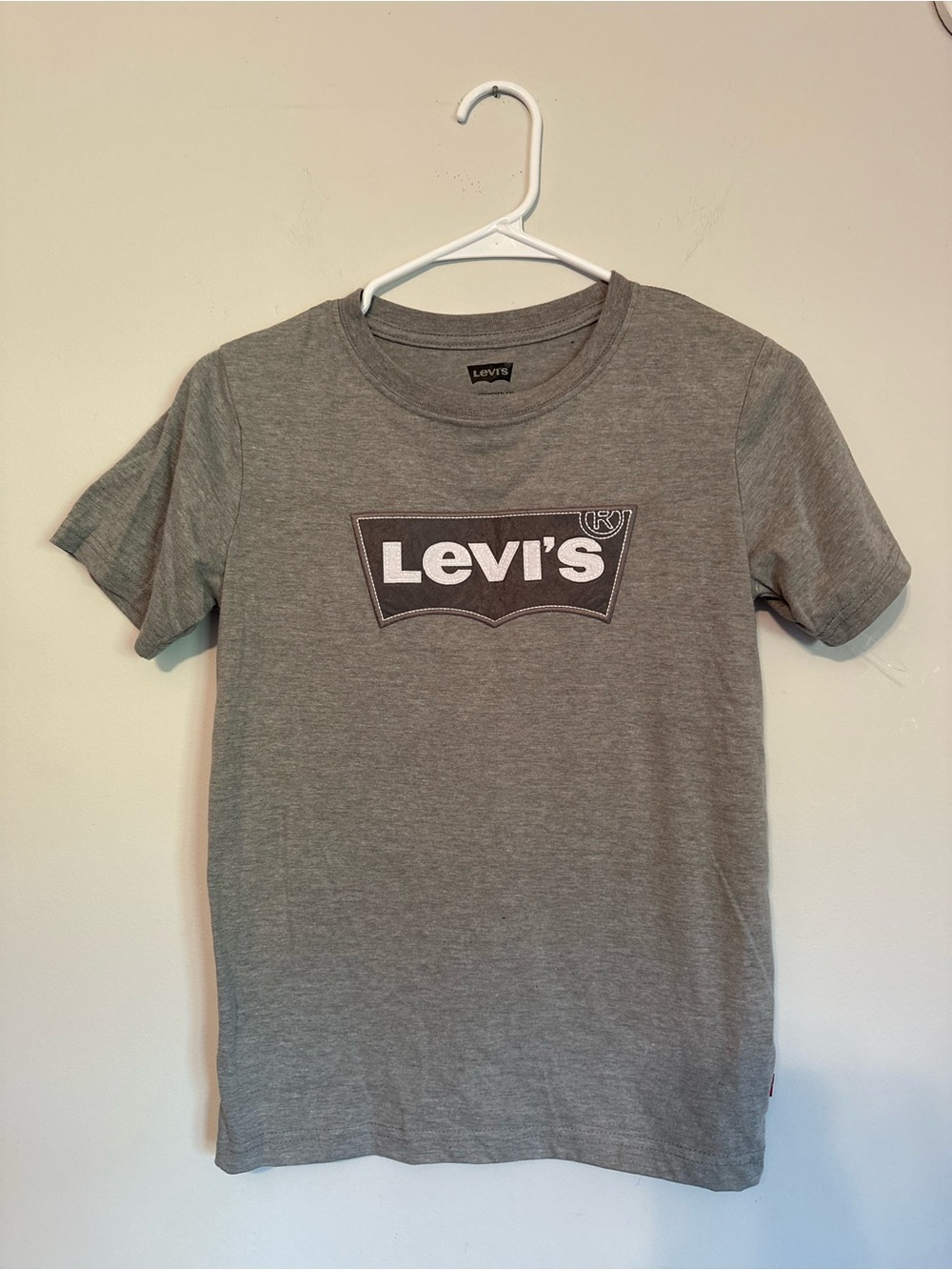 Levi's Kids M Heather Gray Logo Short Sleeve Tee